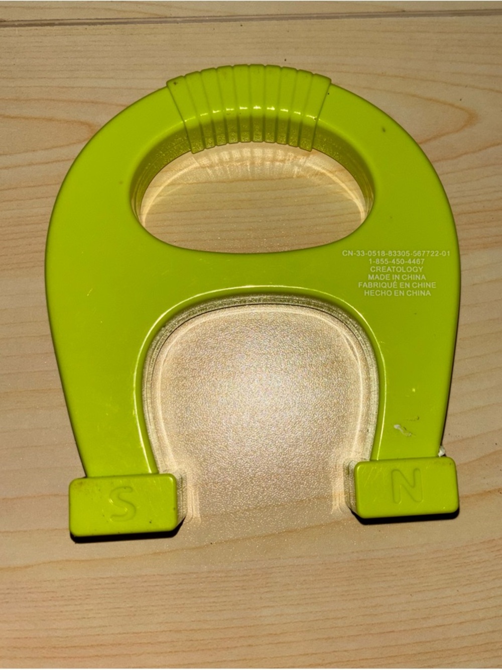 Kids Magnetic Horseshoe Learning Toy - Lime Green - Picture 2 of 2